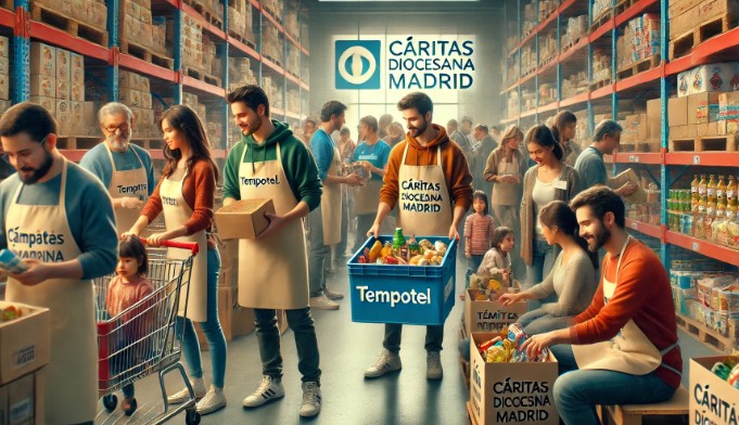 Tempotel colabora con Cáritas Diocesana Madrid para proporcionar alimentos a familias en riesgo de exclusión